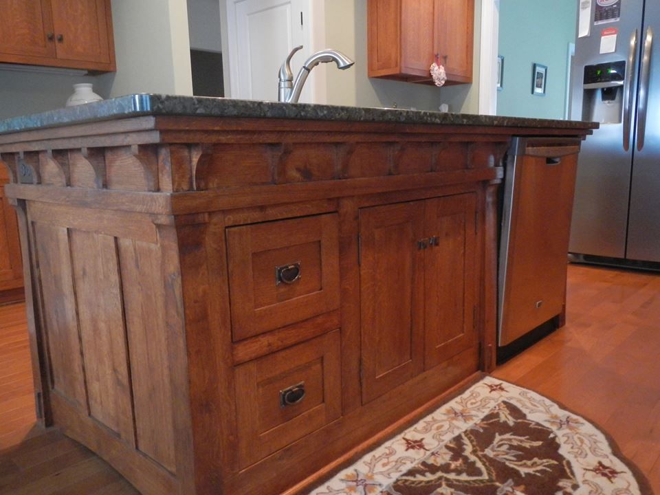 Handmade Arts And Crafts Style Kitchen Island By Paul S Green Barn Handmade Arts And Crafts Style Kitchen Island By Paul S Green Barn Traditional Built Wood Furniture Custommade