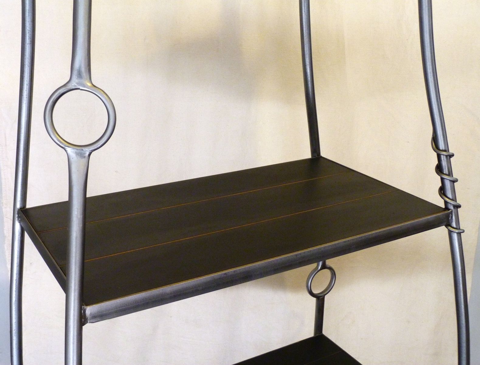 Hand Crafted Reclaimed Wood & Metal Shelf Unit by JonRaw Designs