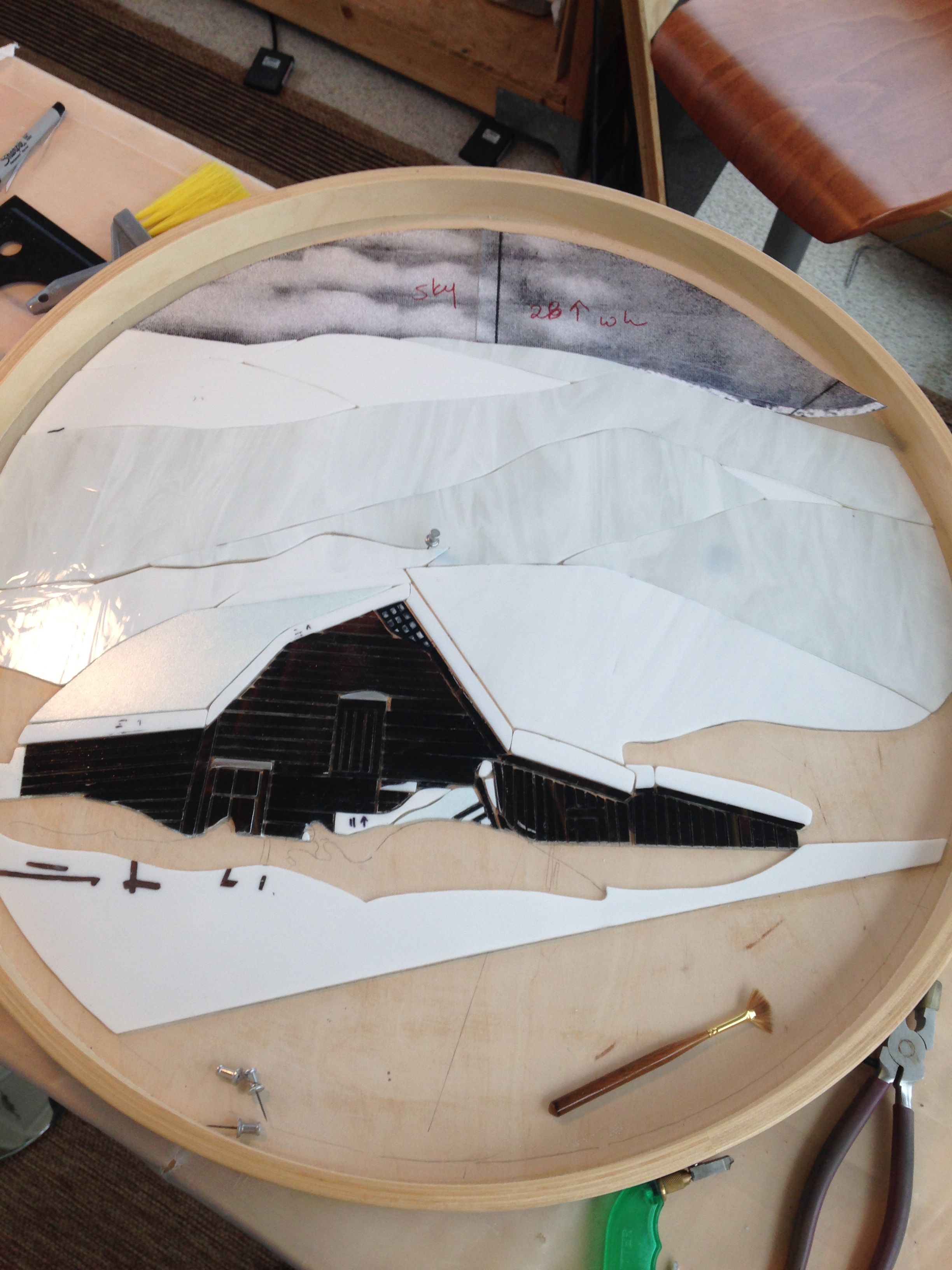 Handmade Lazy Susan Mosaic by Aval Glass Art Llc