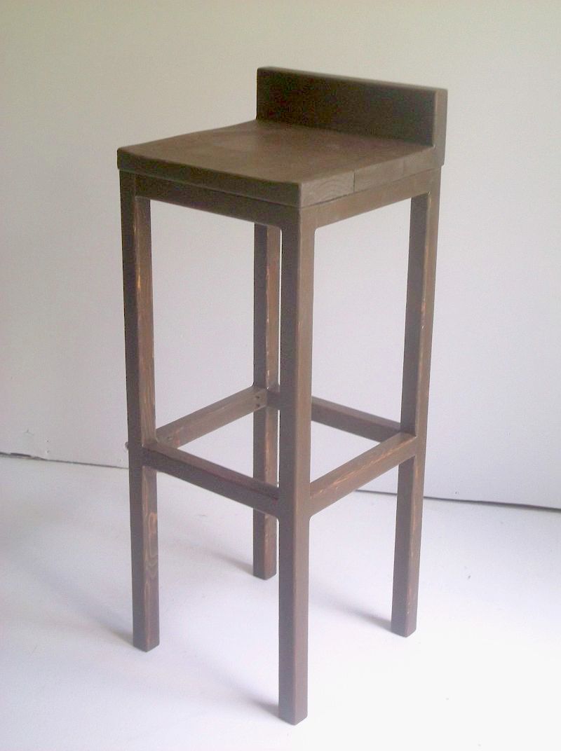 Low back best sale wooden bar stools