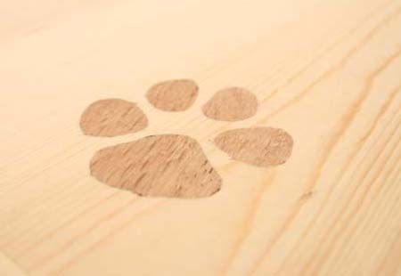 Custom Made Country Nightstands Set Featuring Inlaid Animal Tracks