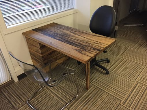 Custom Made Black Limba 4 Drawer Desk.