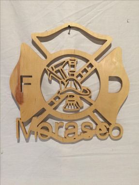 Custom Made Maltese Cross Wood Cut Out With Your Name Embedded Into