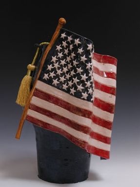 Custom Made American Flag Cremation Urn