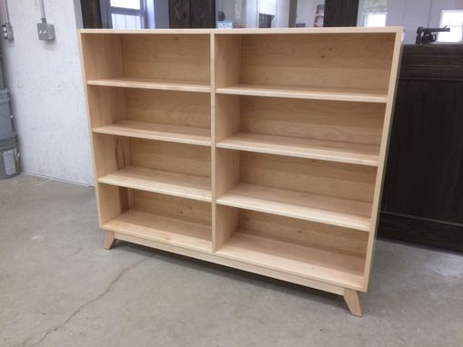 Custom Made Solid Maple Bookcase With Dovetail Construction