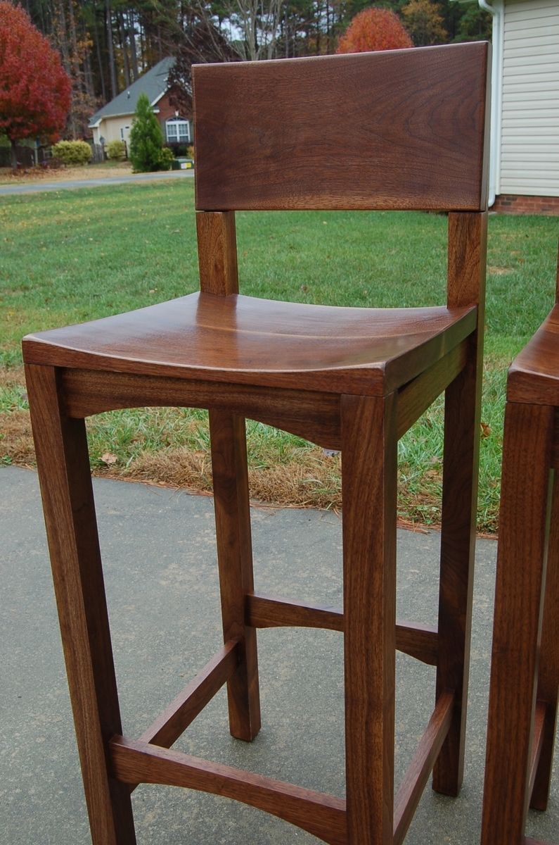 Handmade Walnut Bar Stools by JHO Studios LLC