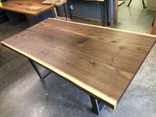 Custom Made Live Edge Black Walnut Table