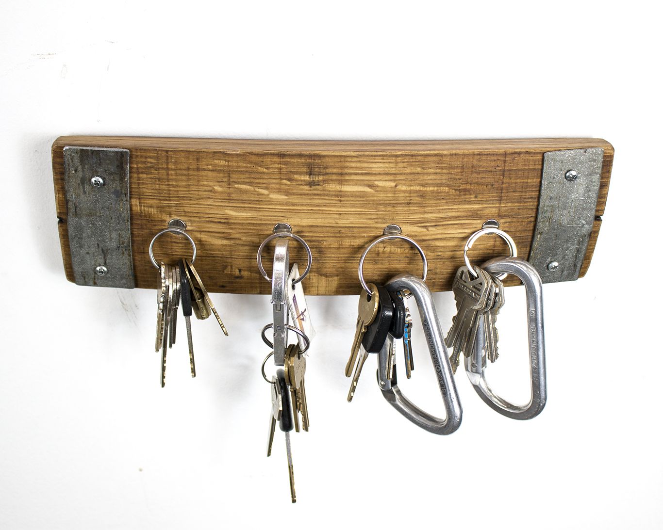 recycled wood magnetic key holder