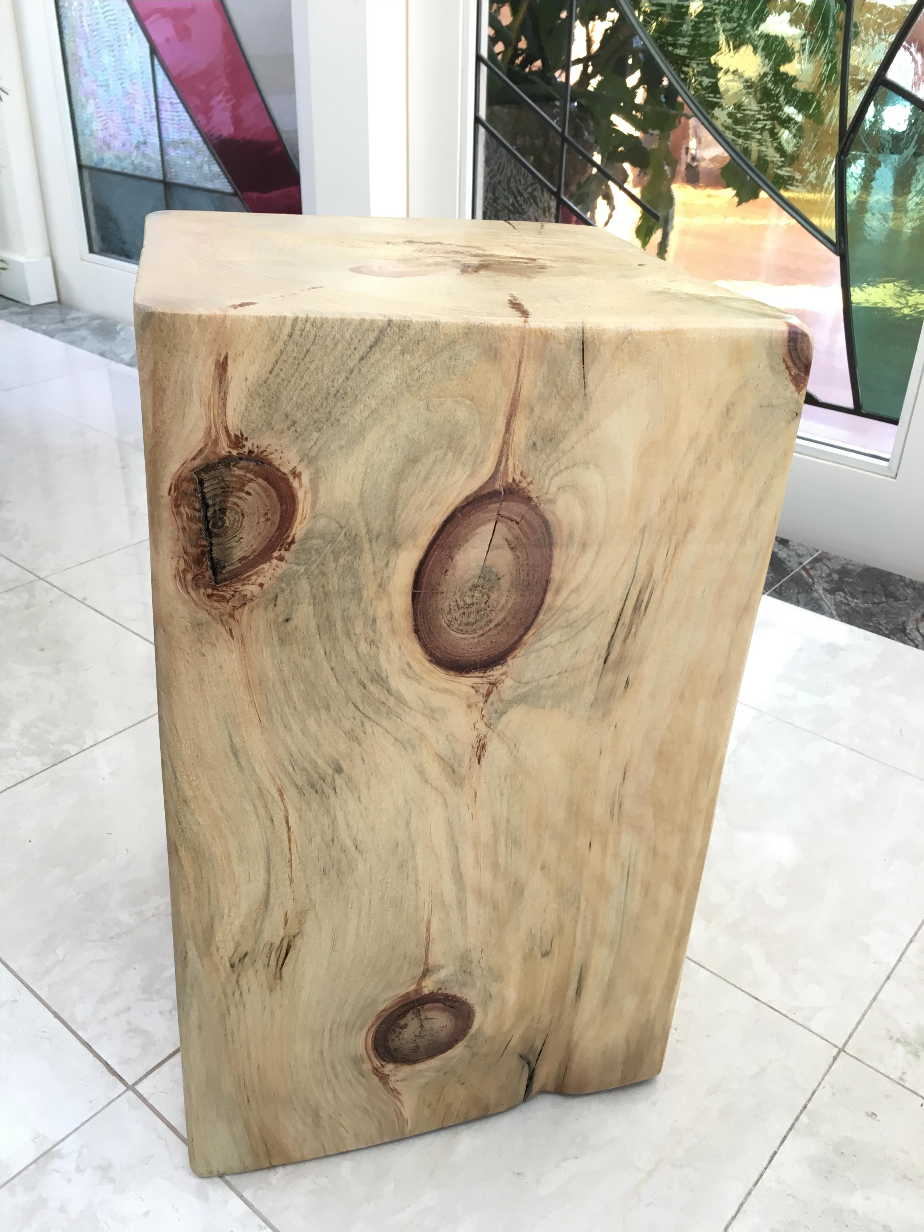 Hand Made OakBeam Side Table by PeppercornStudio