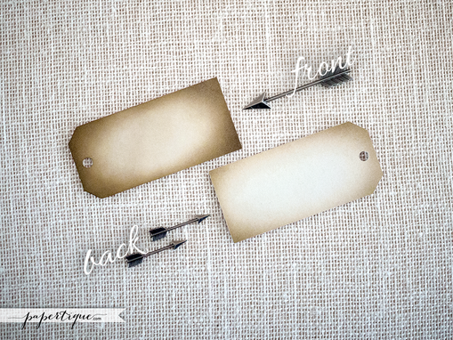 Custom Made Wine Bottle Tags - Hand Inked, Rustic Wedding Favor Tags - Vintage Wine Tags Pre-Strung With Raffia