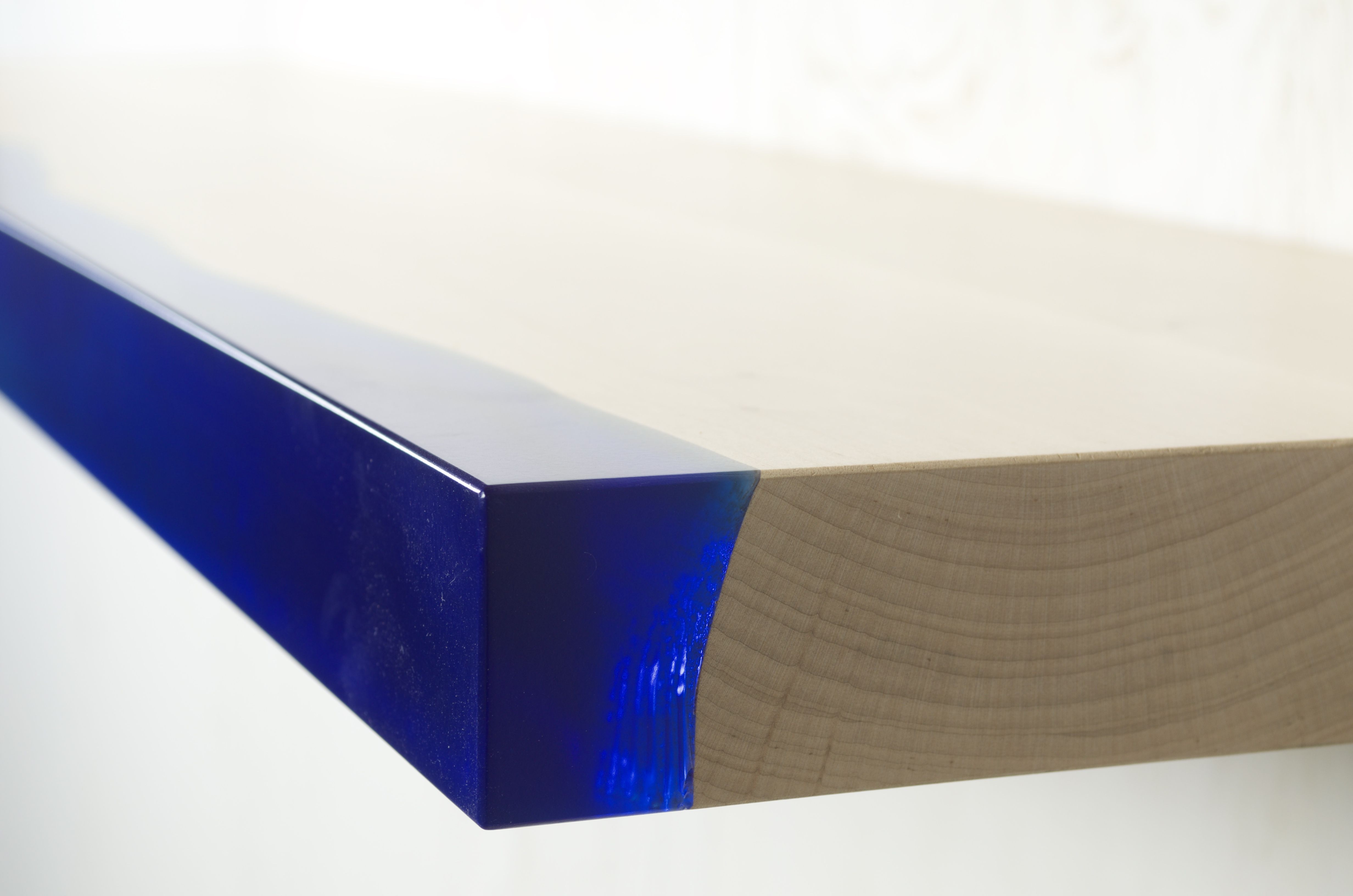 Custom Made Resin And Wood Shelf by Twochair Studio