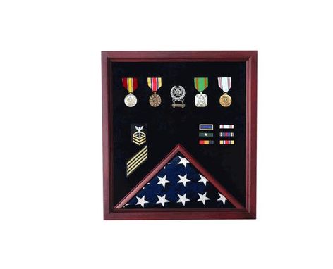 Custom Made Memorabilia / Flag Display Case - Memorabilia Shadow Box