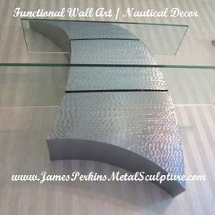 Custom Made Curves Decor / Metal Wall Art / Metal Sculpture / Nautical Home Decor