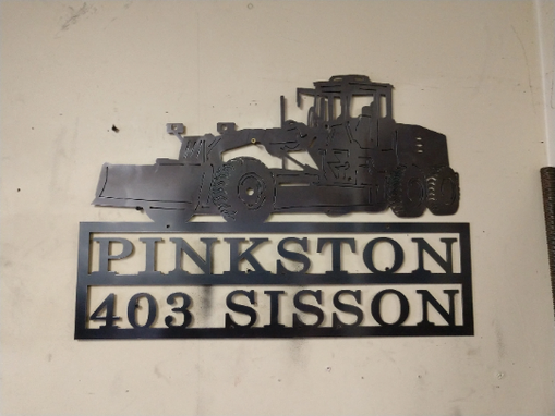 Custom Made Personalized Heavy Equipment Sign