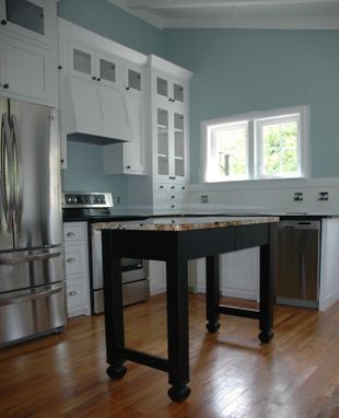 Custom Made Black Kitchen Island Table Style