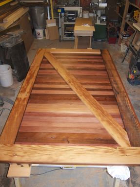 Custom Made Reclaimed Redwood Sliding Barn Door