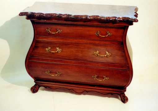 Custom Made "Double Dutch Chocolate"  - Dutch, Baroque Period, Bombe Chest Of Drawers