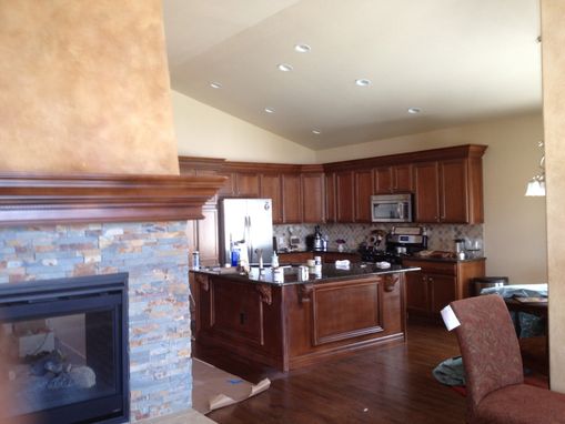 Custom Made Kitchen Crown, Paneling, Corbels, And Mantle