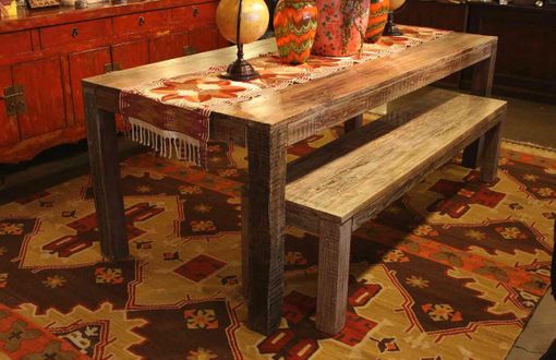 Custom Made Salvaged Old Boat Wood Dining Table