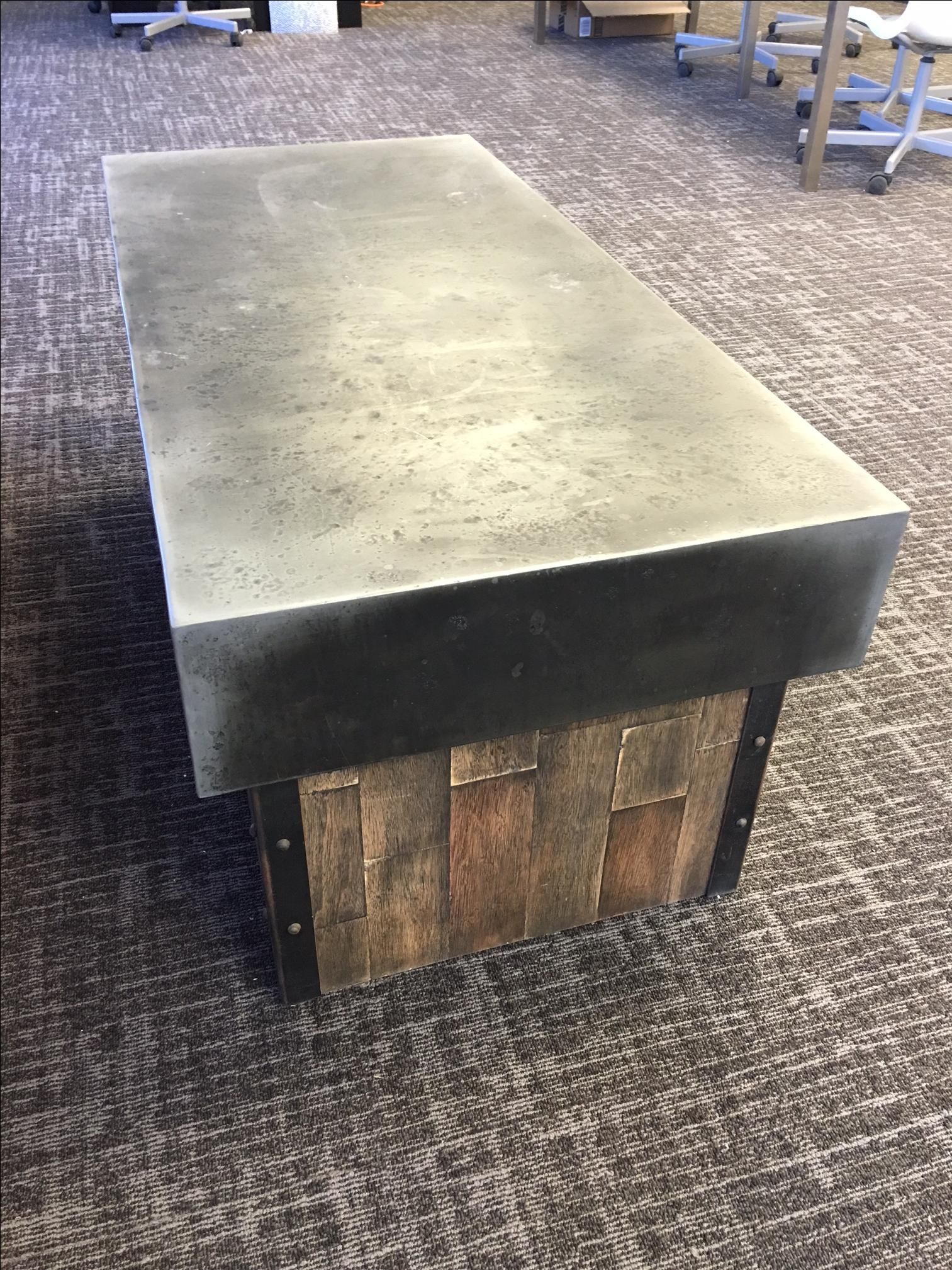 Buy Hand Crafted 30 Beautiful Zinc Coffee Table With Reclaimed Wood