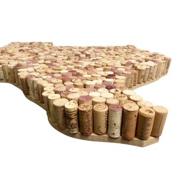 Custom Made Handcrafted Texas Wine Cork Map