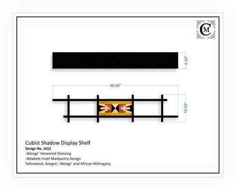 Custom Made Cubist Shadow Display Shelf