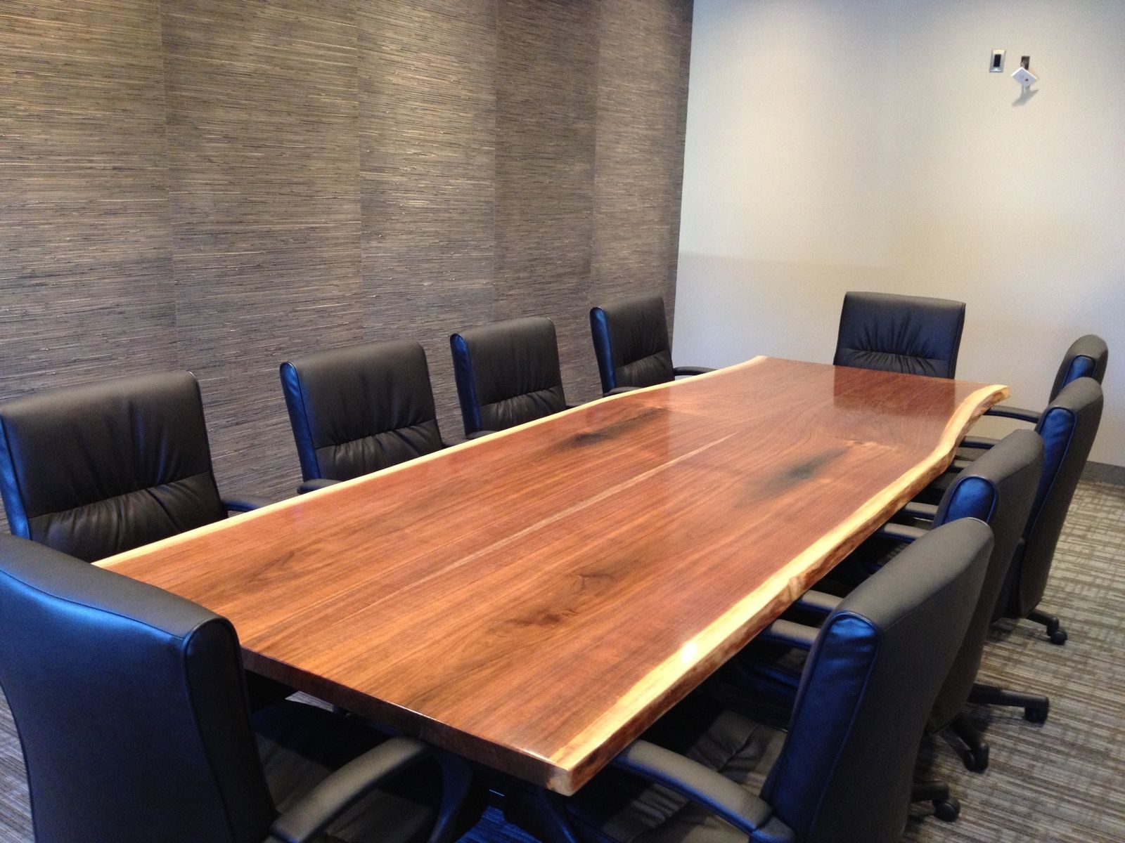 Handmade Natural Walnut Slab Conference Table by BK