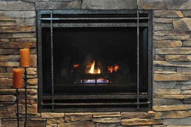 Hand Made Mission Style Gas Fireplace Cover By Ironhaus