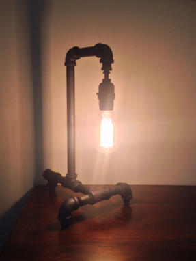 Custom Made Pipe Lamp / Edison Bulb / Steampunk Lamp
