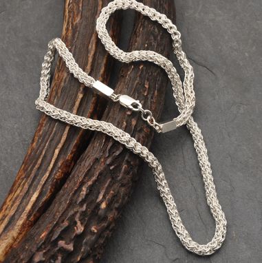 Custom Made Fused Fine Silver Loop In Loop Necklace With End Caps