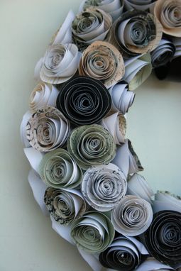 Custom Made Paper Rose Wreath