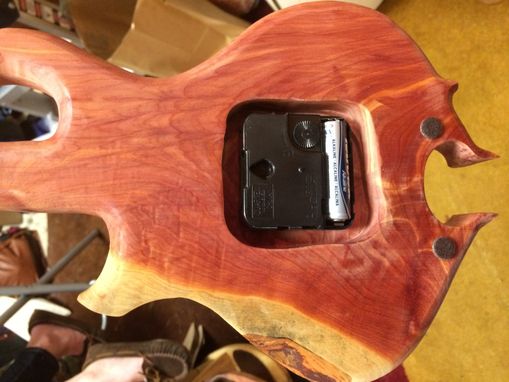 Custom Made Live Edge Red Cedar Guitar Clock