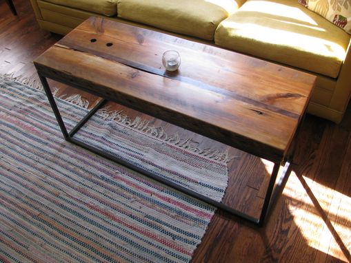 Custom Made Reclaimed Pine Cube Coffee Table