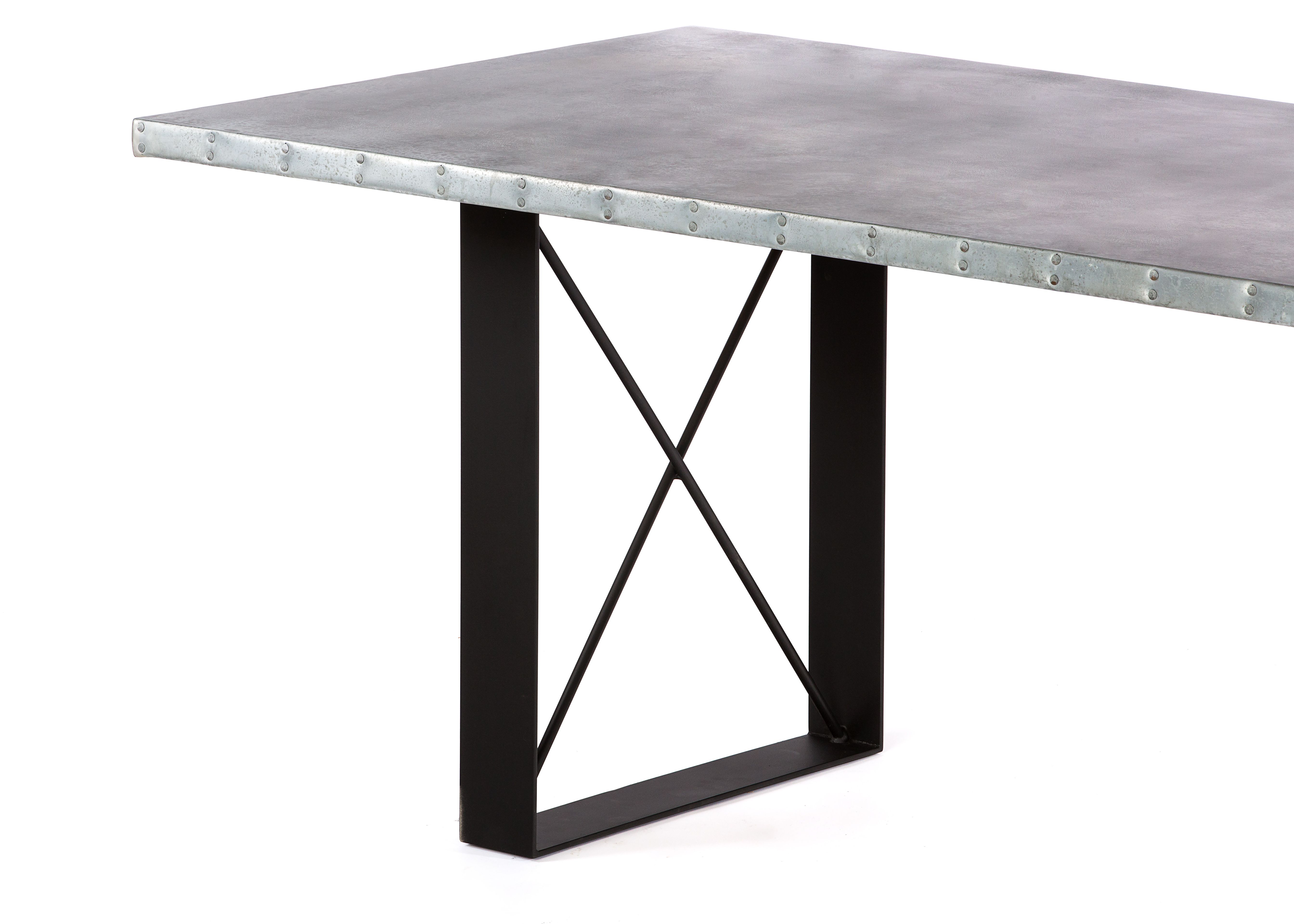 Buy Hand Made Zinc Table Zinc Dining Table The Soho Zinc Dining Table