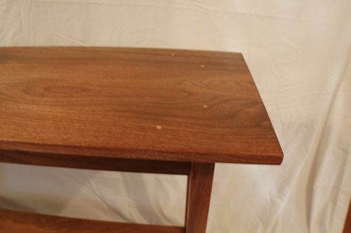 Custom Made Shaker Walnut Sofa Table With Shelf