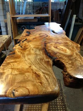 Custom Made Golden Flame Tree/Copper Pod Bar Table