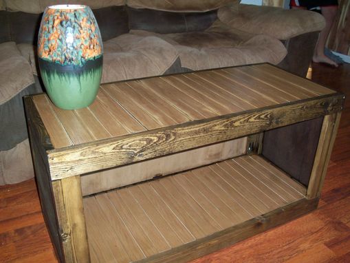 Custom Made Small Reclaimed Dark Coffee Table Or Bench With Storage