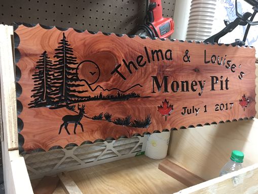 Custom Made Personalized Family Name Sign Custom Carved Cedar Wood Plaque