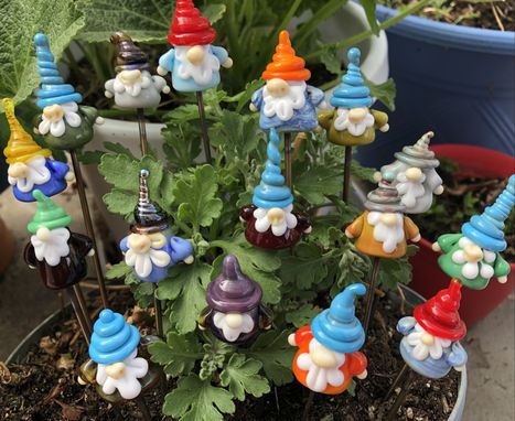 Custom Made Lampwork Glass Garden Gnomes!