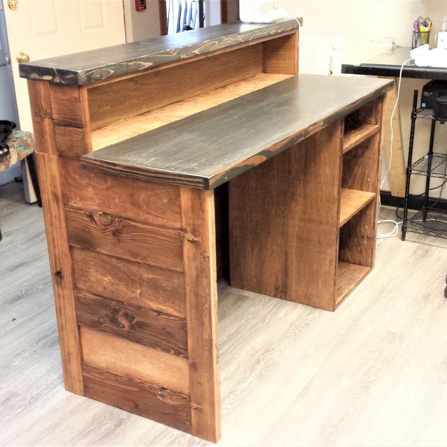 Hand Crafted Reclaimed Wood Reception Desk By Custom Made Furniture Hand Crafted Reclaimed Wood Reception Desk By Custom Made Furniture Custommade Com