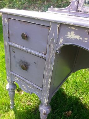 Custom Made Distressed Purple Vanity