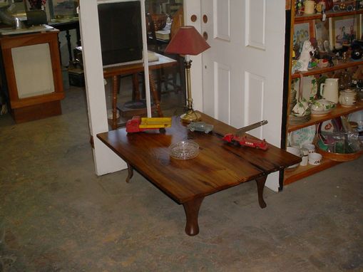 Custom Made Louisiana Sinker Pecky Cypress Coffee Table, Reclaimed Lumber And Metal Legs