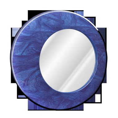 Custom Made Round Off-Centered Designer Mirror