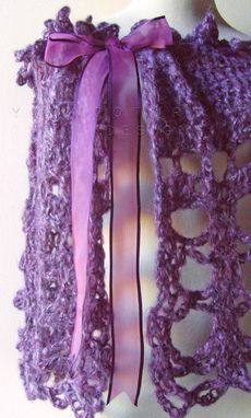Custom Made The Victorian Lace Capelet / In Eggplant / Larger Sized / Easy Care