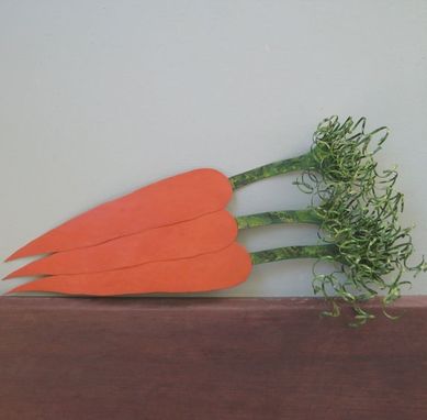 Custom Made Handmade Upcycled Metal Carrots Wall Art Sculpture