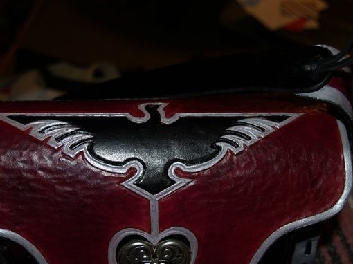 Custom Made Heart & Phoenix Casual Leather Purse
