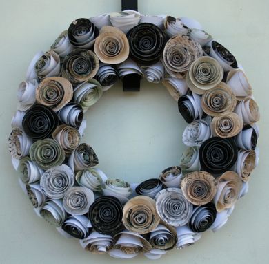 Custom Made Paper Rose Wreath