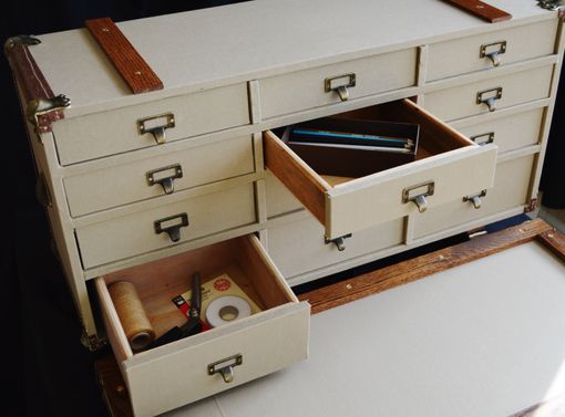 Custom Made Steamer Trunk Card Catalog File