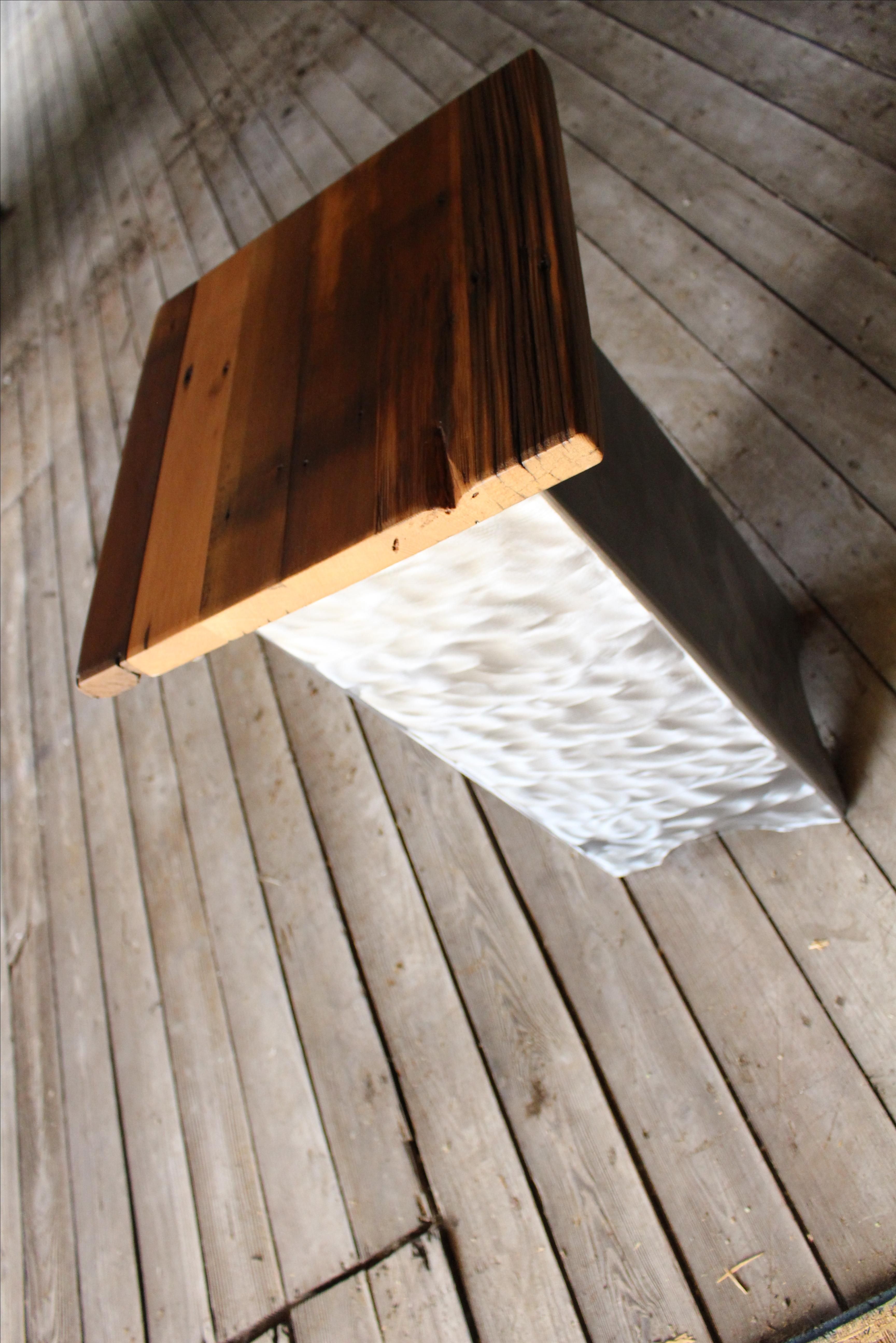 Buy Custom Made Reclaimed Wood And Sheet Metal Table, made to order