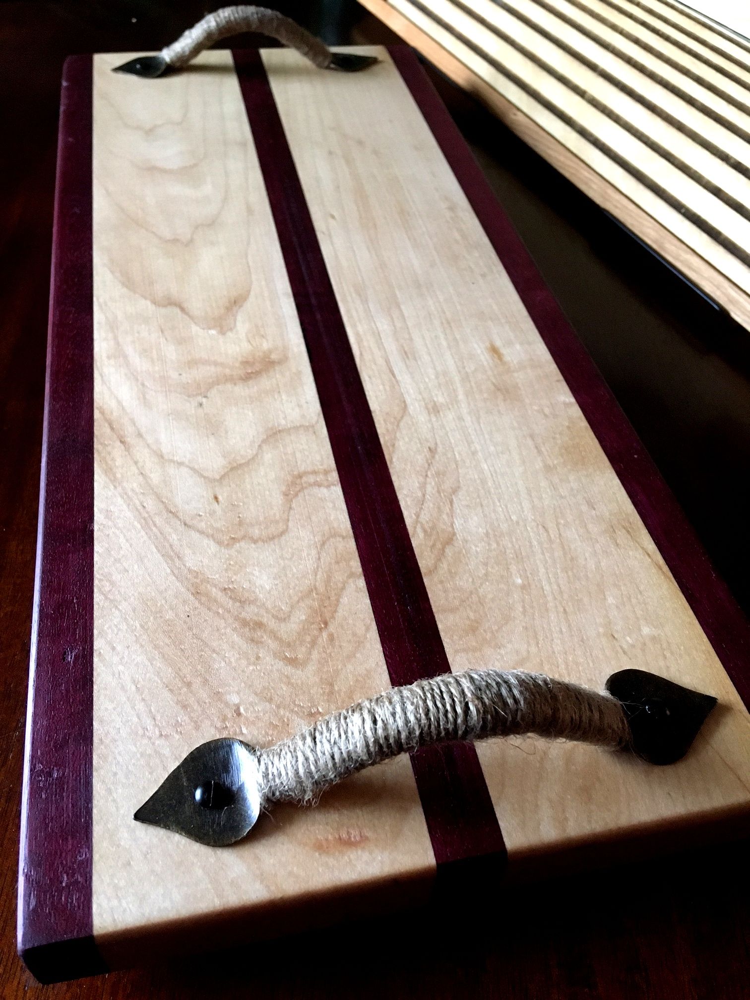 Handmade Charcuterie Serving Tray Cutting Board Tray by Tabula Rasa